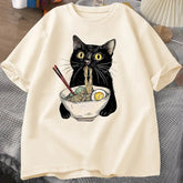 Noodle Ramen Cat Lover T-Shirt