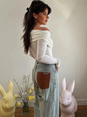 Off-Shoulder Ruched High-Waist Playsuit