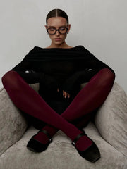 Off-Shoulder Sweater Knitwear Top