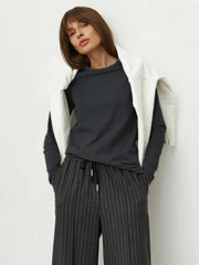 Oversized Cotton Long Sleeve T-Shirt
