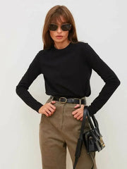 Oversized Cotton Long Sleeve T-Shirt