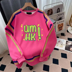 Oversized Letter Printed Sweatshirts Pullover