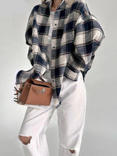 Plaid Cotton Long Sleeve Blouse