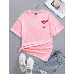 Printed Cotton Round Neck Tee