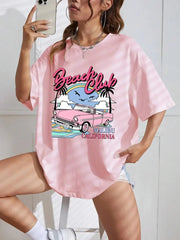 Printed Summer Beach Cotton T-Shirt