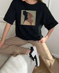Retro Graphic Printed Loose Casual T-shirts