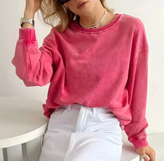 Retro Washed Long Sleeve Loose Oversized Streetwear