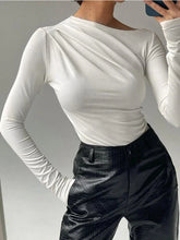 Ruched Long Sleeve Crop Top