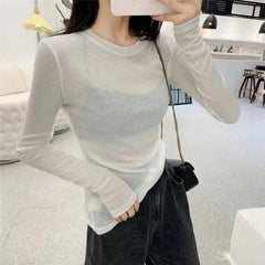 Sheer Long Sleeve T-Shirt