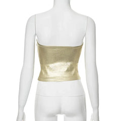 Slim Fit Strapless Crop Top