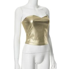 Slim Fit Strapless Crop Top