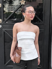Solid Strapless Tube Top