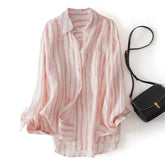 Striped Cotton Single Breasted Shirts