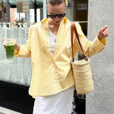 Striped Summer Button-Up Top