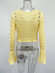 Summer Fashion V-Neck Knit Top