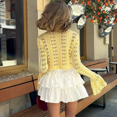 Summer Fashion V-Neck Knit Top