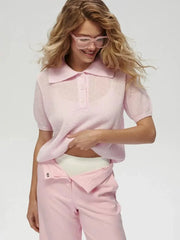 Summer Knitted Polo Shirt