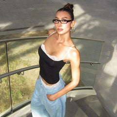 Summer Lace Sleeveless Crop Top