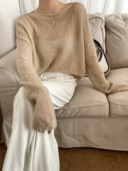 Thin Knit Transparent Pullover