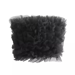 Tulle Pleated Cropped Bustier Camisole