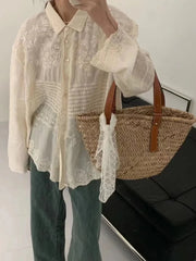 Vintage Embroidered Long Sleeve Shirt