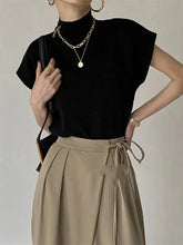 Viscose Knit Loose Short Sleeve Summer Pullover Top