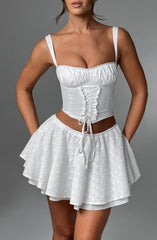 Winnie Mini Skirt - Ivory