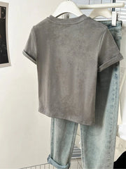 Women's Bow Detail Letter Print Crop Top