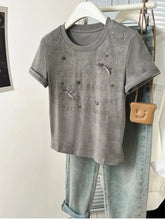 Women's Bow Detail Letter Print Crop Top