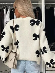 Fur Cardigan with 3D Flower Buttons