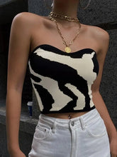 Zebra Slim Cropped Sleeveless Tank Top