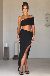 Zina Midi Skirt - Black