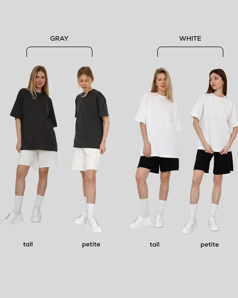 100% Cotton Oversized Casual Basic Loose Tshirt