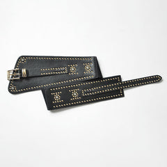 Punk Solid Rivets Patchwork Metal Accessories Decoration Belts