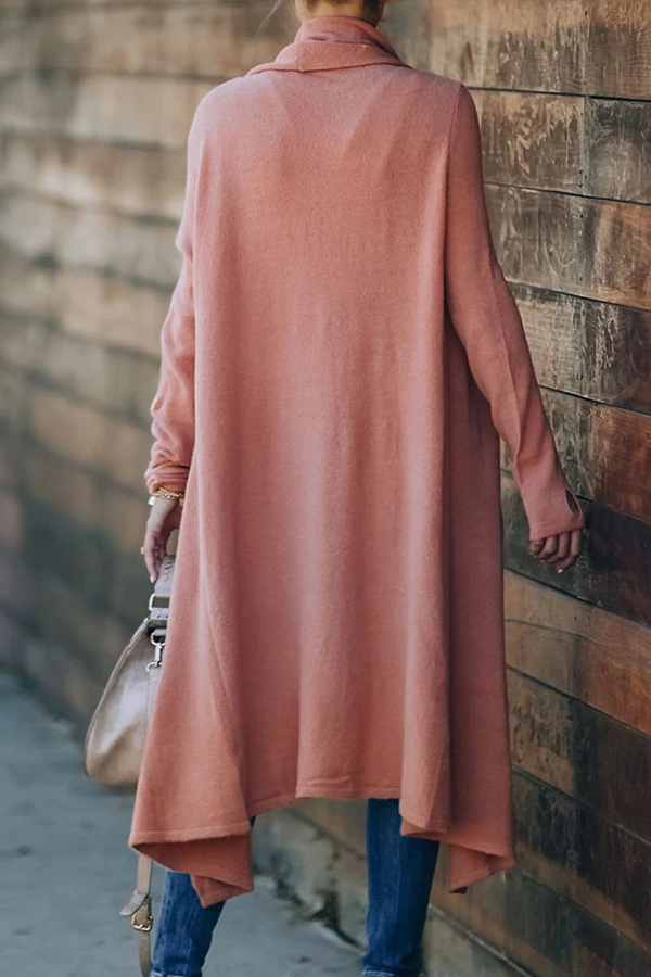 Casual Solid Patchwork Pocket Turndown Collar Outerwear(6 Colors)