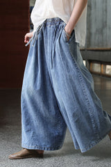 Street College Solid Frenulum High Waist Boot Cut Denim Jeans