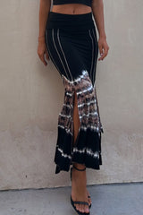 Casual Street Solid Asymmetrical Regular High Waist Type A Patchwork Bottoms