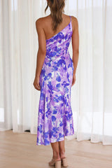 Elegant Floral Backless Oblique Collar Trumpet Mermaid Dresses(6 Colors)