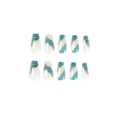 Casual Print Patchwork Nail Paste