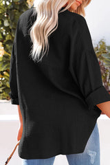 Casual Solid Pocket Turndown Collar Blouses(8 Colors)