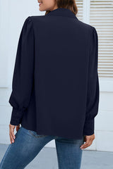 Casual Solid Buttons Shirt Collar Blouses(8 Colors)