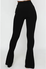 Simplicity Solid Slit Skinny High Waist Solid Color Bottoms