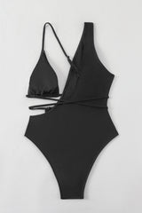 Sexy Solid Color Backless Belted Swimwears (With Paddings)