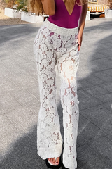 Sexy Lace See-Through Speaker Solid Color Bottoms