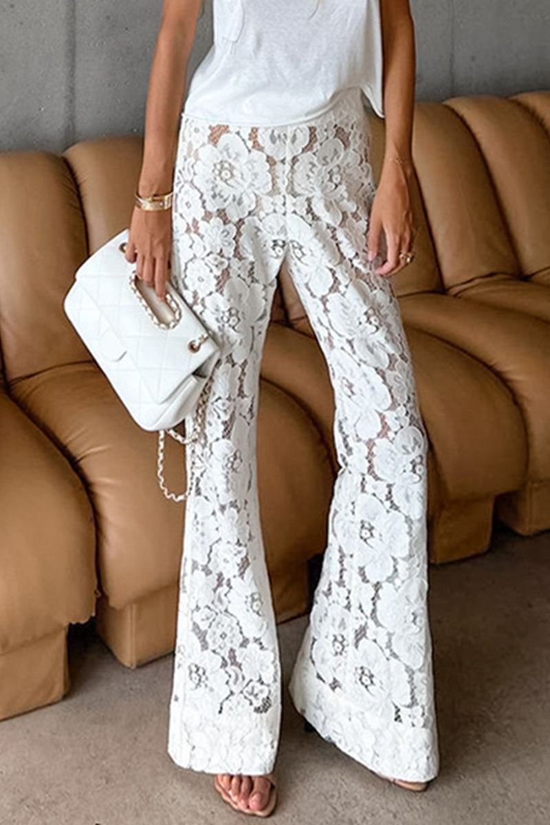 Sexy Lace See-Through Speaker Solid Color Bottoms