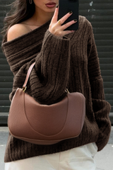 Casual Street Potholes Off Shoulder Sweaters(5 Colors)