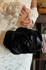 Daily Solid Color Pearls Decor Flower Shape Bags(3 Colors)