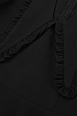 Elegant Patchwork Zipper Peter Pan Collar A Line Dresses
