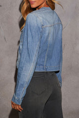 Casual Street Gradient Distressed O Neck Outerwear