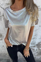 Casual Solid Color O Neck T-Shirts(5 Colors)